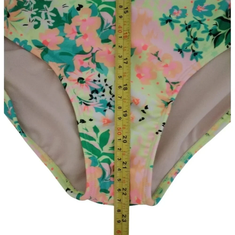 Art Class Girls Floral Print One Piece Swimsuit, Size L 10/12, NWT